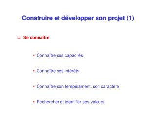 Construire et développer son projet (1)