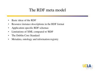 The RDF meta model