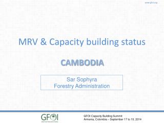 MRV &amp; Capacity building status