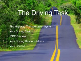 The Driving Task