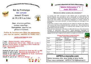 Bulletin d’information n° 2 Année 2013-2014