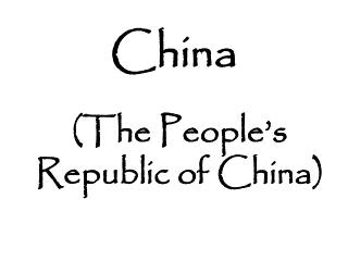 China