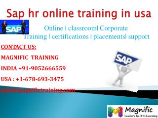 Sap hr online training in usa