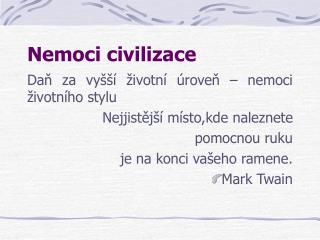 Nemoci civilizace