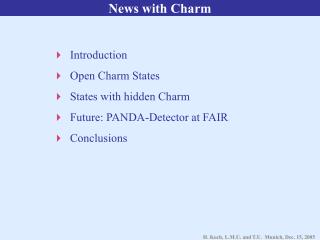 News with Charm