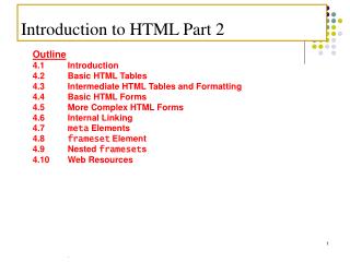 Introduction to HTML Part 2