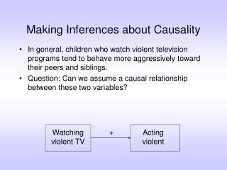 Making Inferences about Causality