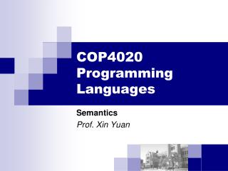 COP4020 Programming Languages
