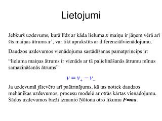 Lietojumi