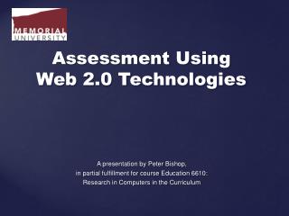 Assessment Using Web 2.0 Technologies