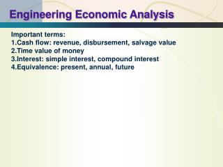 Engineering Economic Analysis