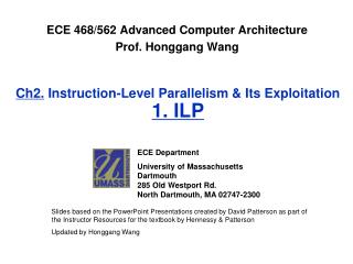 Ch2. Instruction-Level Parallelism &amp; Its Exploitation 1. ILP