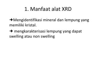 1. Manfaat alat XRD