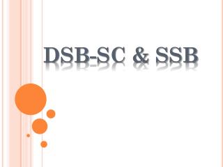 DSB-SC &amp; SSB