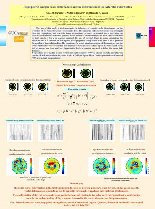 Tropospheric synoptic scale disturbances and the deformation of the Antarctic Polar Vortex