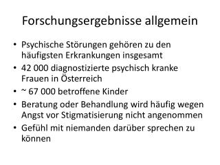 Forschungsergebnisse allgemein