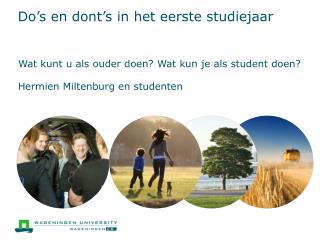 Do’s en dont’s in het eerste studiejaar