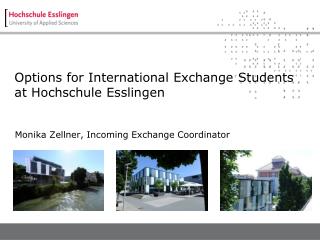 Options for International Exchange Students at Hochschule Esslingen