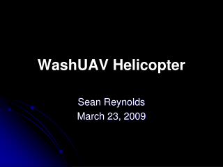 WashUAV Helicopter