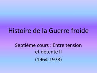 Histoire de la Guerre froide