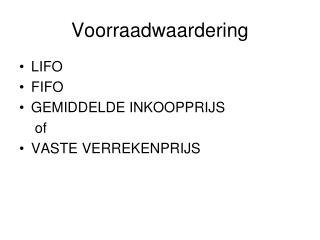 Voorraadwaardering