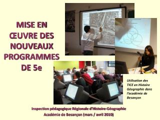 MISE EN ŒUVRE DES NOUVEAUX PROGRAMMES DE 5e