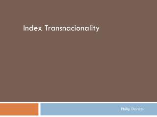 Index Transnacionality