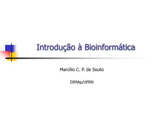 Introdução à Bioinformática