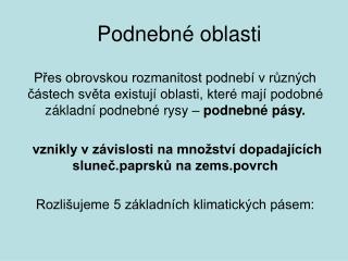 Podnebné oblasti