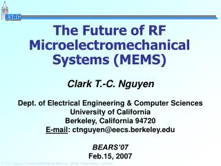 The Future of RF Microelectromechanical Systems (MEMS)