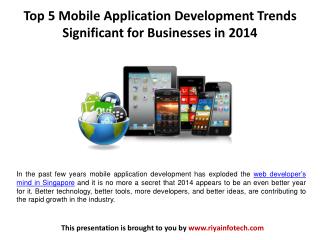 Top 5 Mobile Application Development Trends in 2014