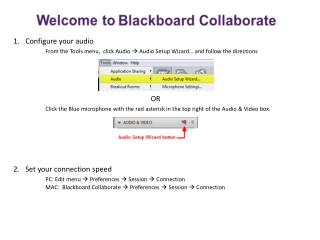 Configure your audio