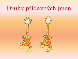 Druhy přídavných jmen