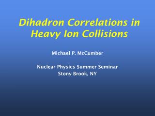 Dihadron Correlations in Heavy Ion Collisions