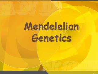 Mendelelian Genetics