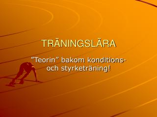 TRÄNINGSLÄRA