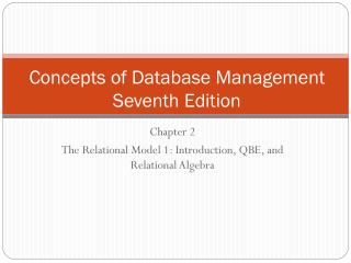 Concepts of Database Management Seventh Edition