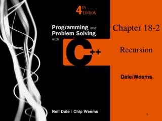 Chapter 18-2 Recursion