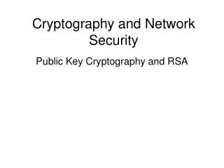 Cryptography and Network Security