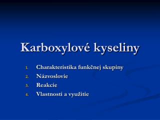 Karboxylové kyseliny