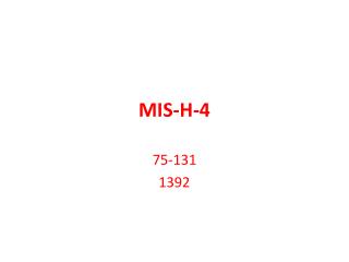 MIS-H-4