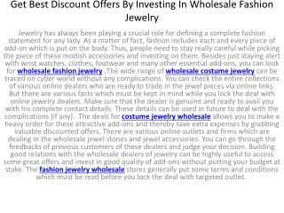 Get Best Discount Offers By Investing In Wholesale Fashion J