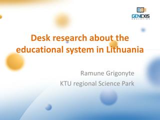 Desk research about the educational system in Lithuania