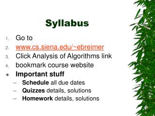 Syllabus