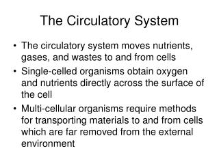 The Circulatory System