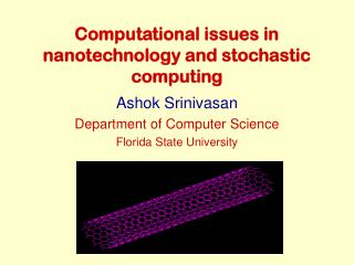 Computational issues in nanotechnology and stochastic computing