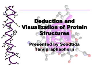 Deduction and Visualization of Protein Structures