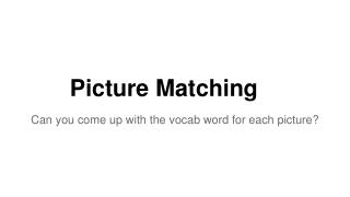 Picture Matching