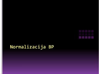 Normalizacija BP