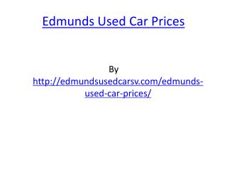 Edmunds Used Car Prices